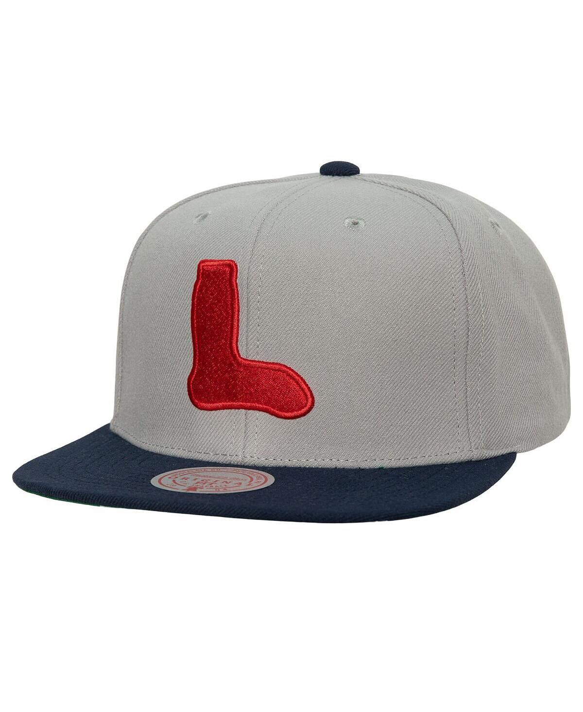 

Мужская серая выездная бейсболка Boston Red Sox Cooperstown Collection Snapback Mitchell & Ness