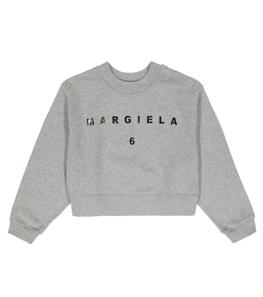 

Толстовка из хлопкового джерси с логотипом MM6 Maison Margiela, серый