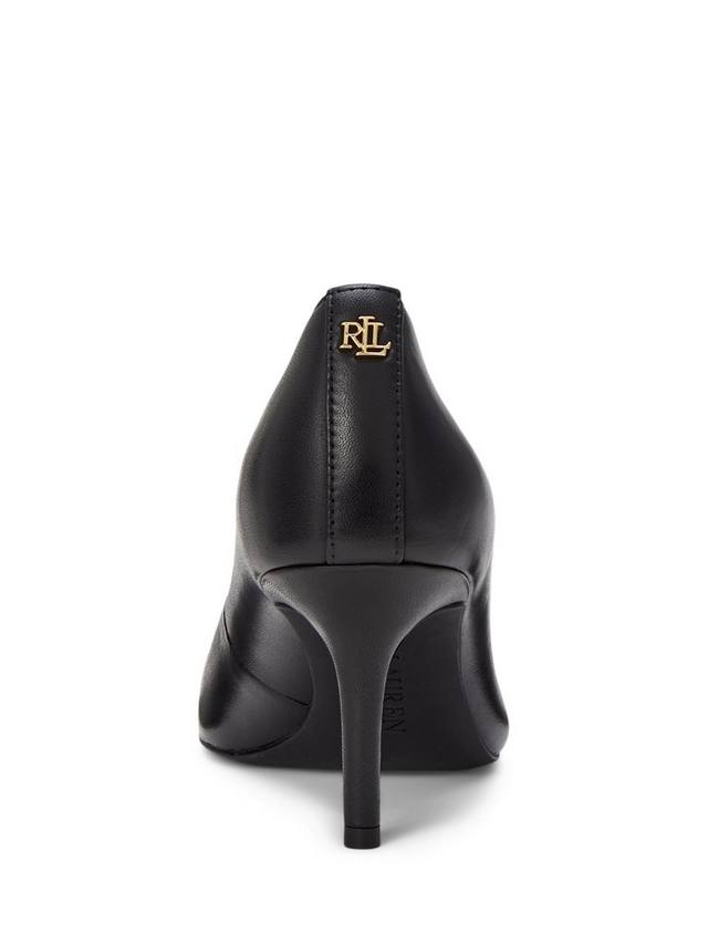 Туфли-лодочки Lauren Lanette с острым носком на шпильке из кожи Ralph Lauren, Black — фото 4
