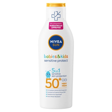 

Солнцезащитный детский лосьон SPF 50+ Очень высокая защита 200 мл Nivea