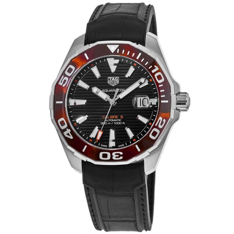 

Tag Heuer Aquaracer 300M автоматические черные циферблаты черный каучуковый ремешок мужские часы WAY201N.FT6177