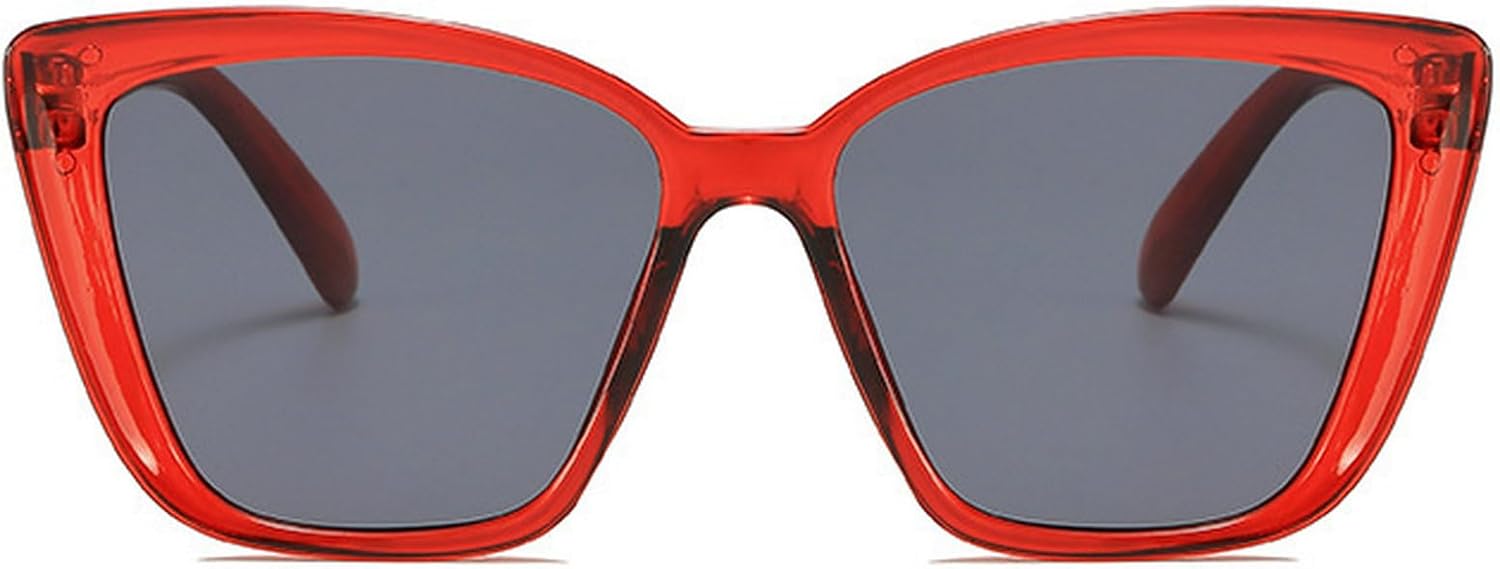 

Винтажные солнцезащитные очки «кошачий глаз» для женщин, квадратная маленькая оправа, ретро-очки, модные женские солнцезащитные очки с леопардовым принтом mincl, Red Gray