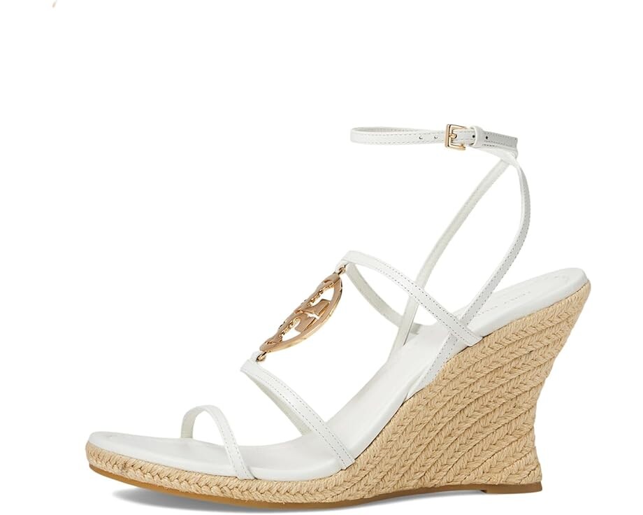 Туфли Tory Burch 85 mm Capri Miller Espadrille Wedge, цвет Blanc/Gold — фото 4