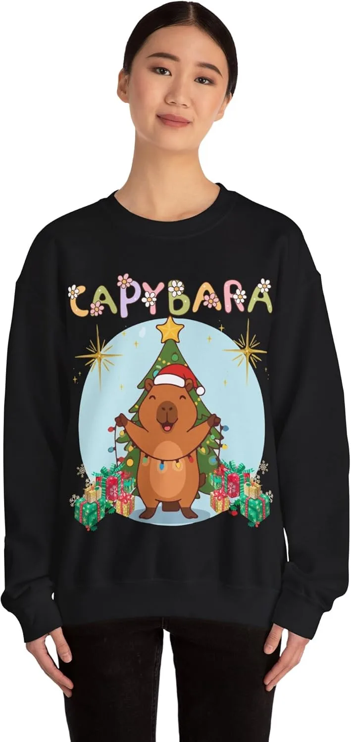 Толстовка My Capybara Holiday Cozy Crewneck, Unisex, Heavy Blend Cotton — фото 3