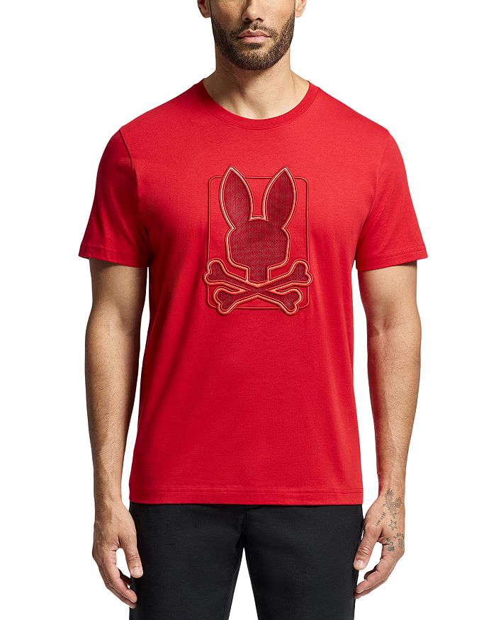 

Футболка с вышитым логотипом Pierce Psycho Bunny, красный