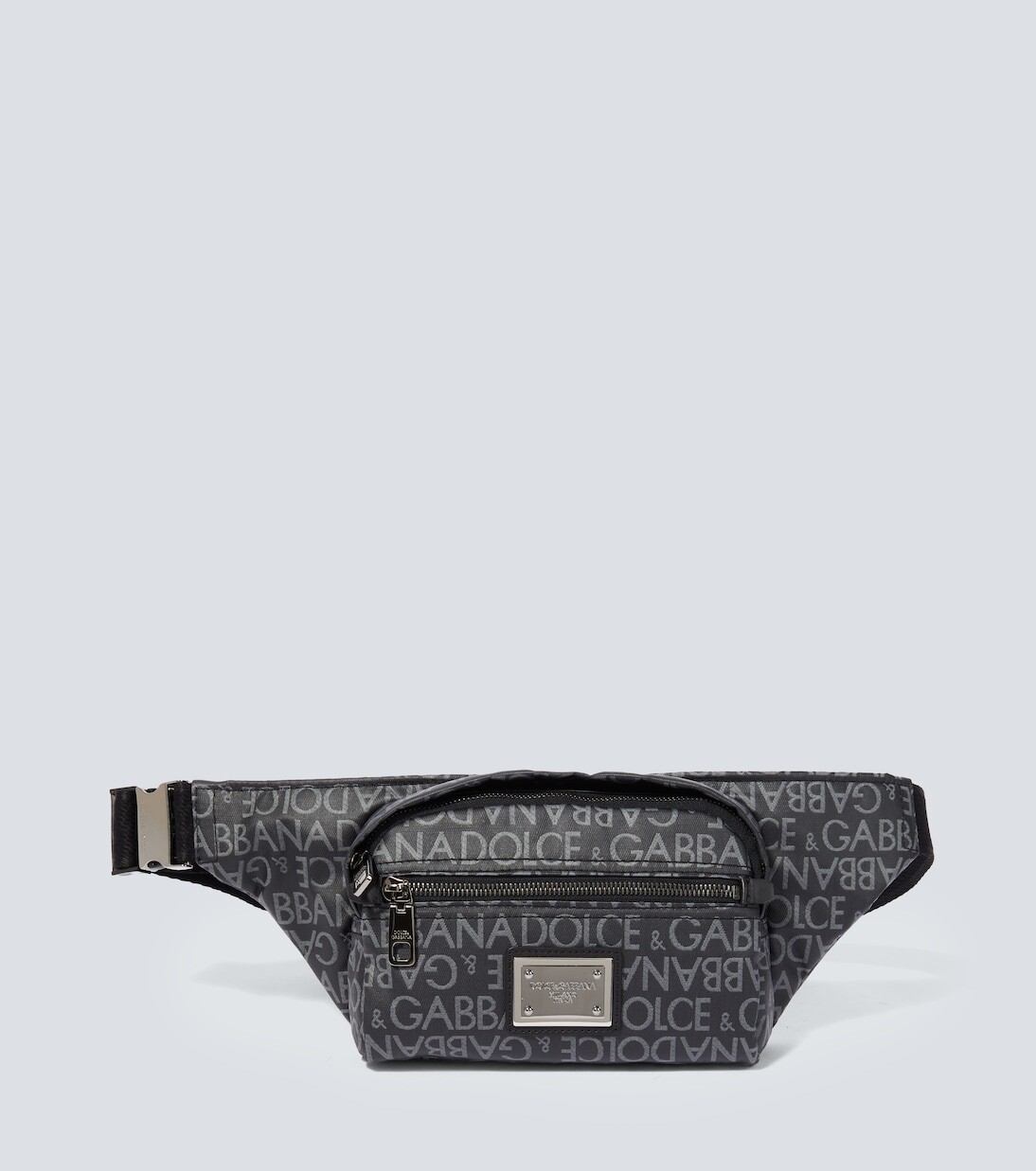 

Маленькая поясная сумка с жаккардовым логотипом Dolce&Gabbana, черный