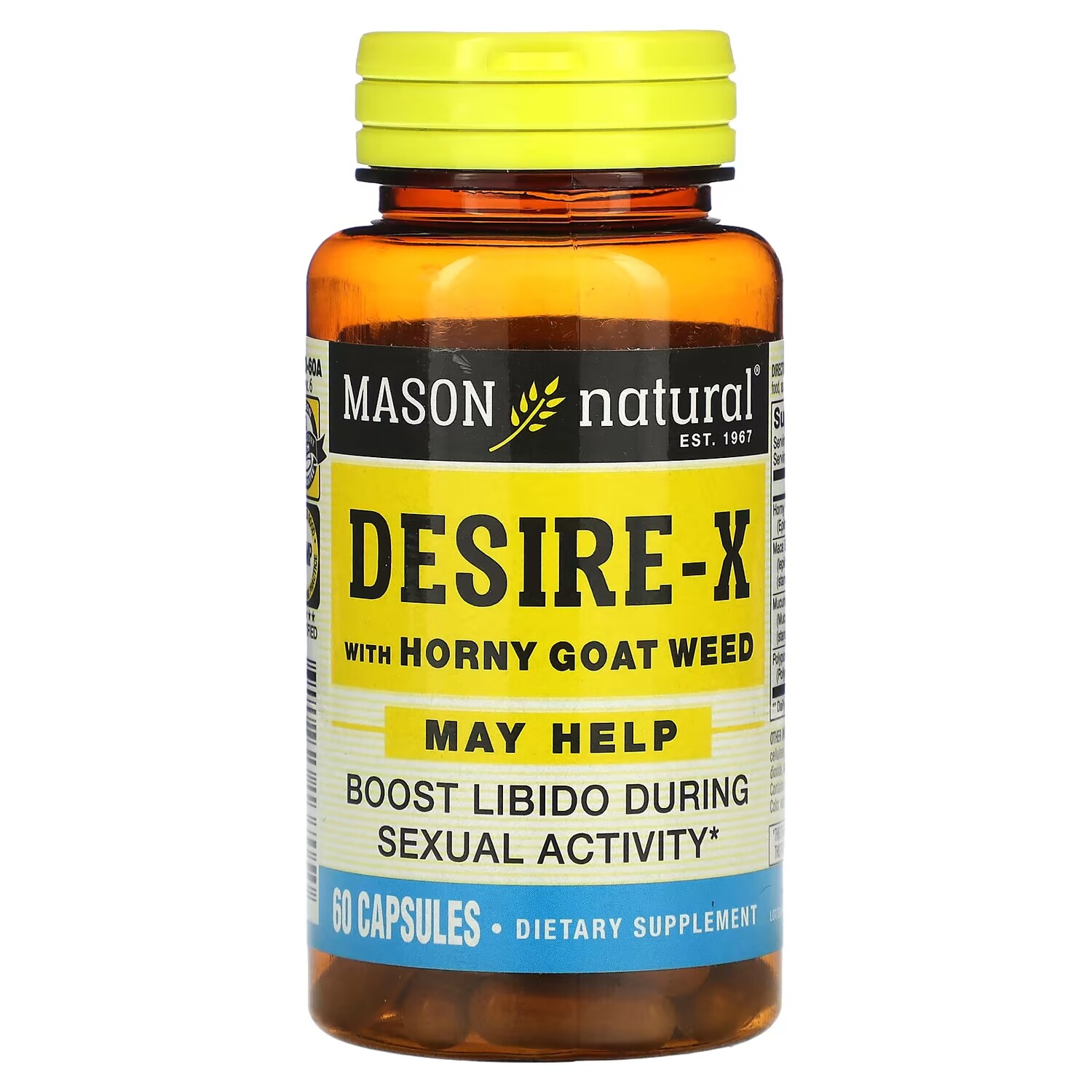 

Добавка Mason Natural Desire-X с экстрактом роговой козьей травы, 60 капсул