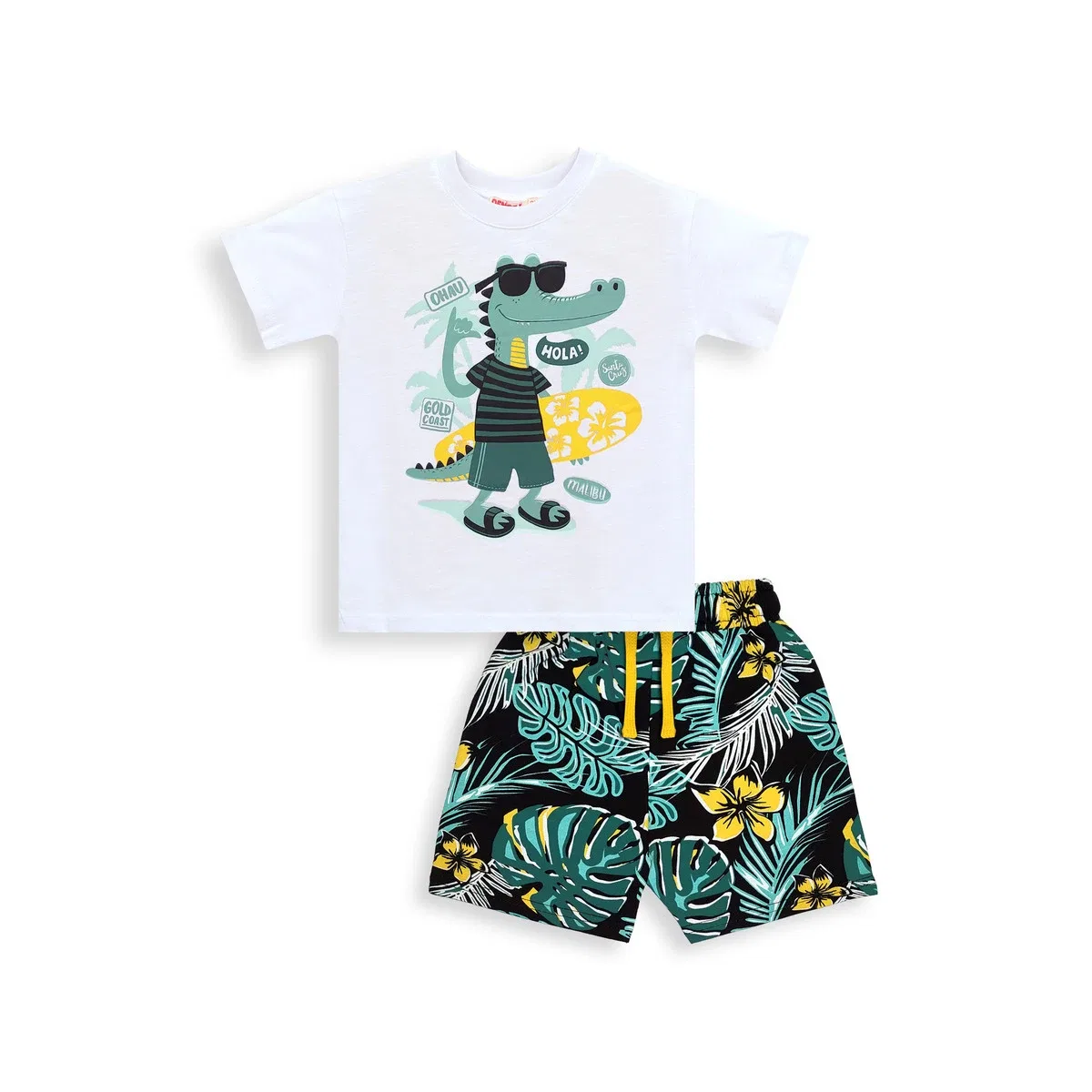 Детский комплект с крокодилом Denokids, белый