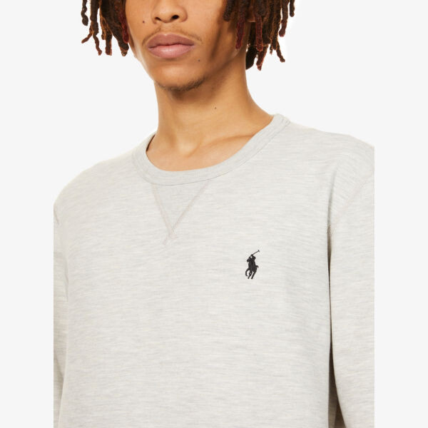 Джемпер двойной вязки с длинными рукавами Polo Ralph Lauren, цвет sport heather — фото 4