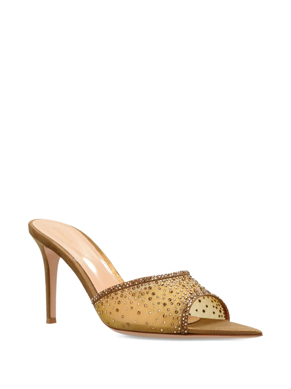 Босоножки Rania 85 с кристаллами Gianvito Rossi, золотой — фото 2