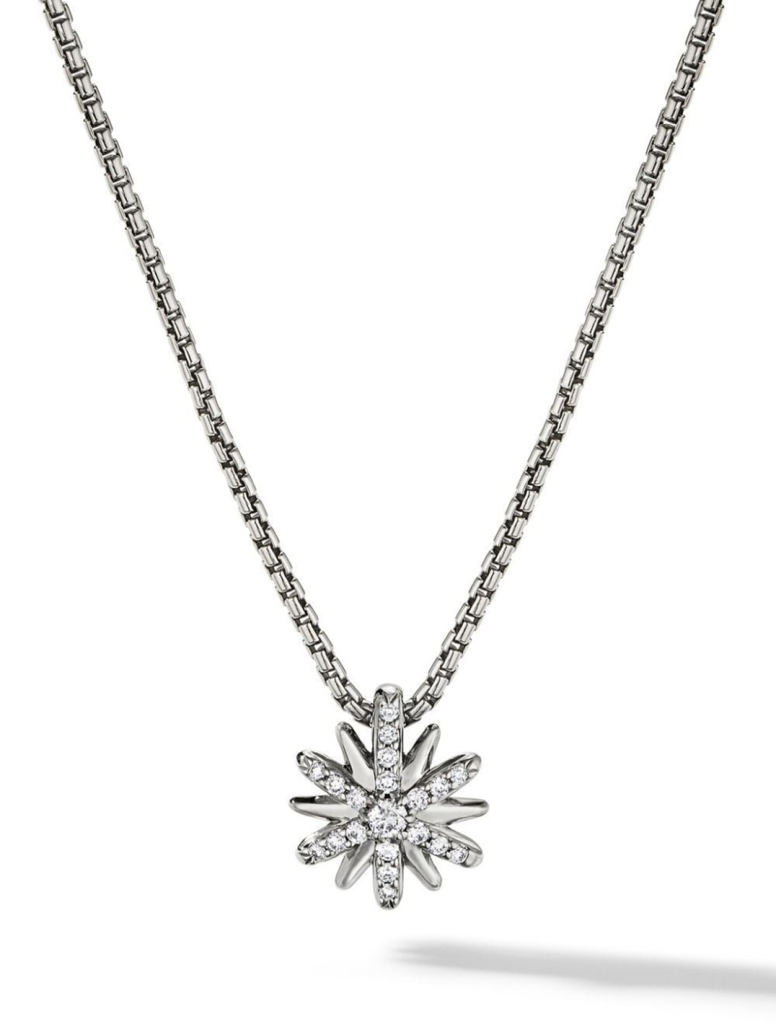 

Серебряное колье Petite Starburst с бриллиантами David Yurman, серебряный