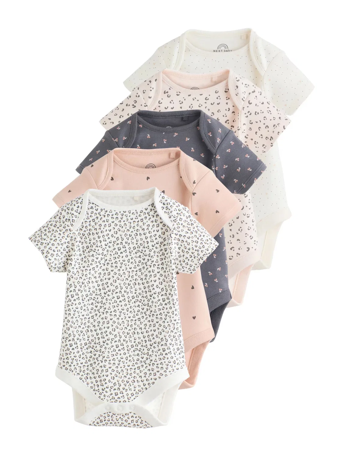 Комбинезон/Боди Next, Light Beige/Anthracite/Pastel Pink/White