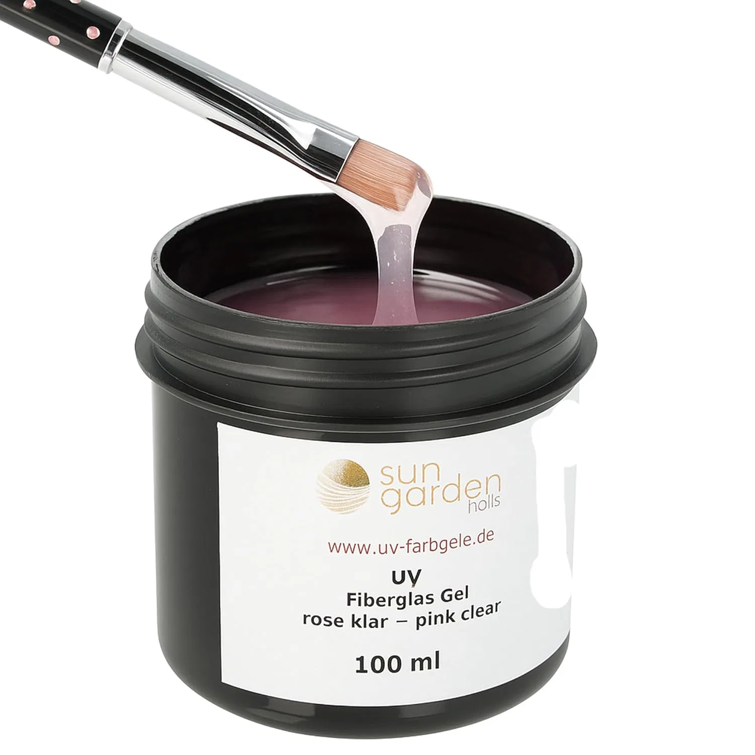 Гель для наращивания ногтей «Fibreglass Gel Rose Clear» 100 мл от Sun Garden Nails Sun Garden Nails — фото 3