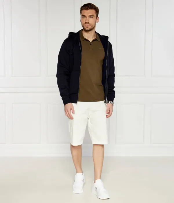 Поло Prime slim fit Boss Orange, оливково-зеленый — фото 2