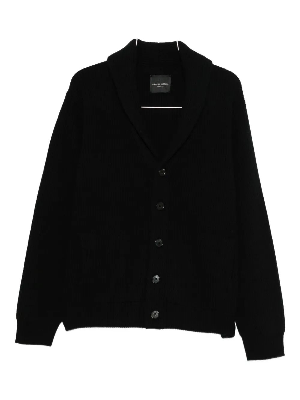 

Кардиган в рубчик Roberto Collina, черный