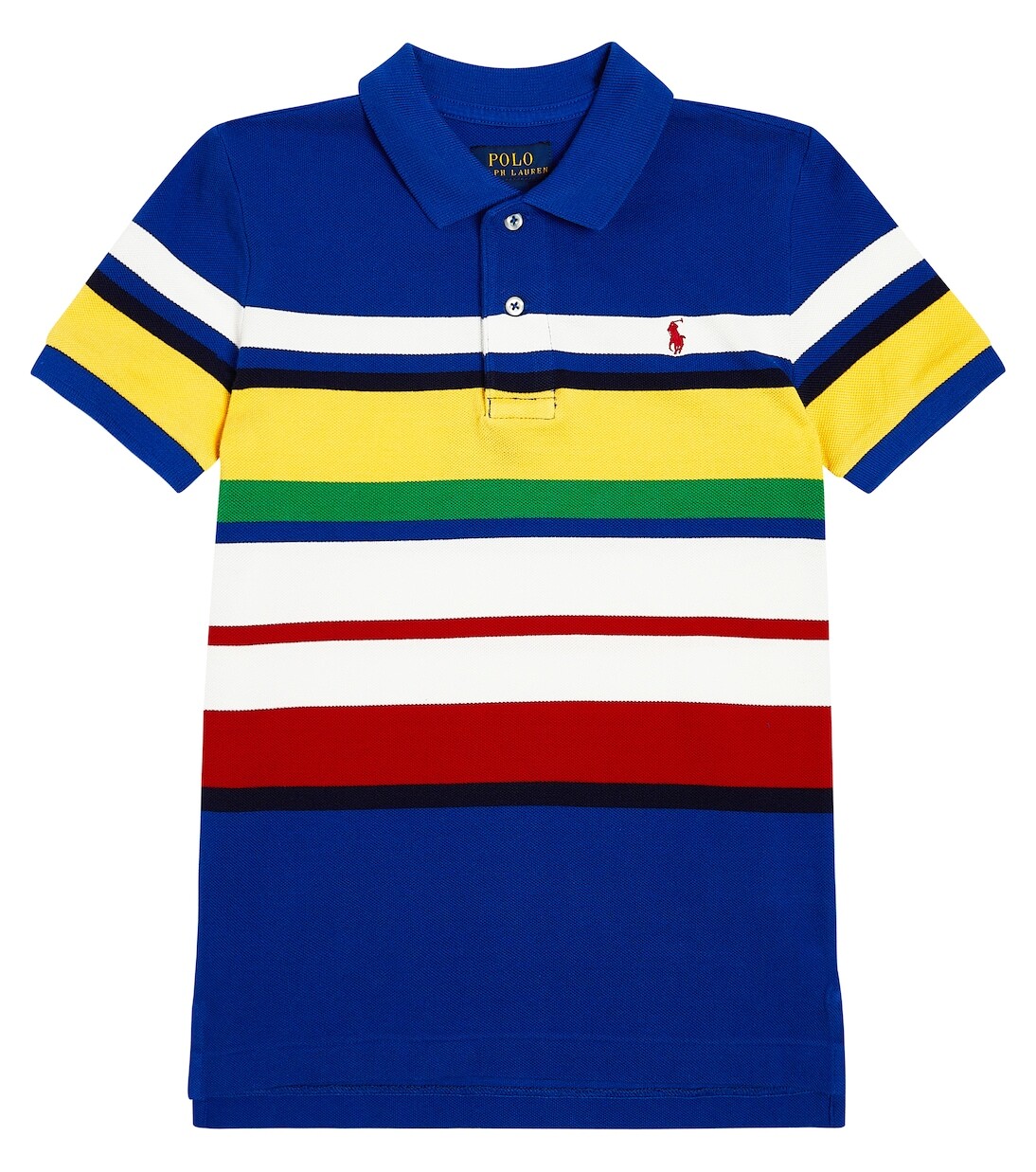 

Полосатая рубашка-поло из хлопка Polo Ralph Lauren Kids, мультиколор