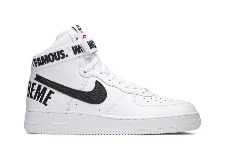 

Кроссовки Nike Supreme x Air Force 1 High Supreme 'White', белый