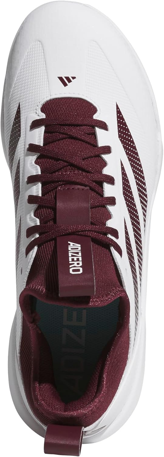 Мужские бейсбольные кроссовки Adidas Adizero Impact 2.0, белый/бордовый — фото 4