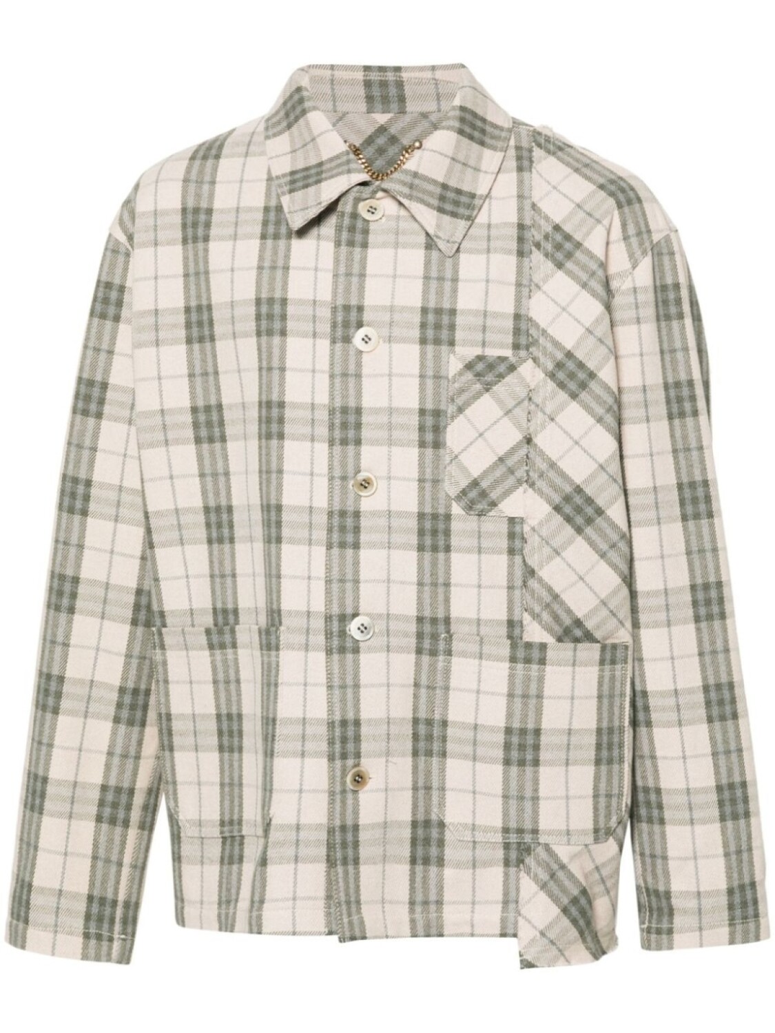 

Golden Goose рубашка в клетку, нейтральный цвет