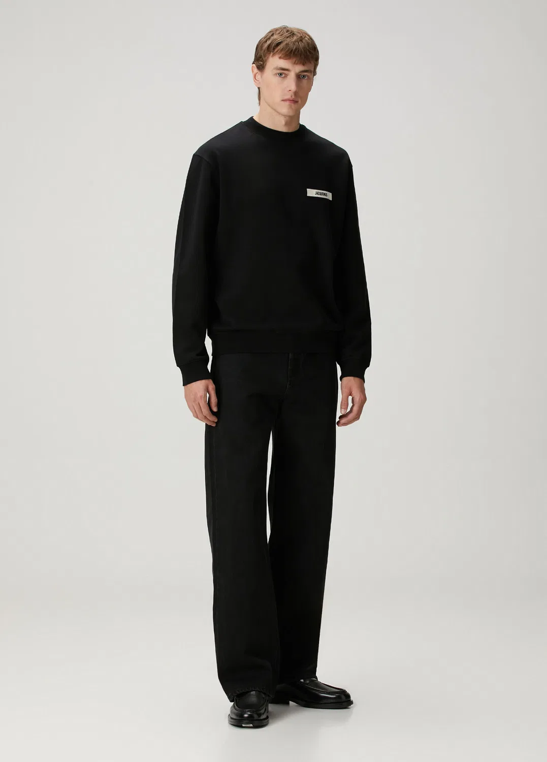 Свитшот Jacquemus Gros Grain Siyah Logo Patchli, black — фото 2