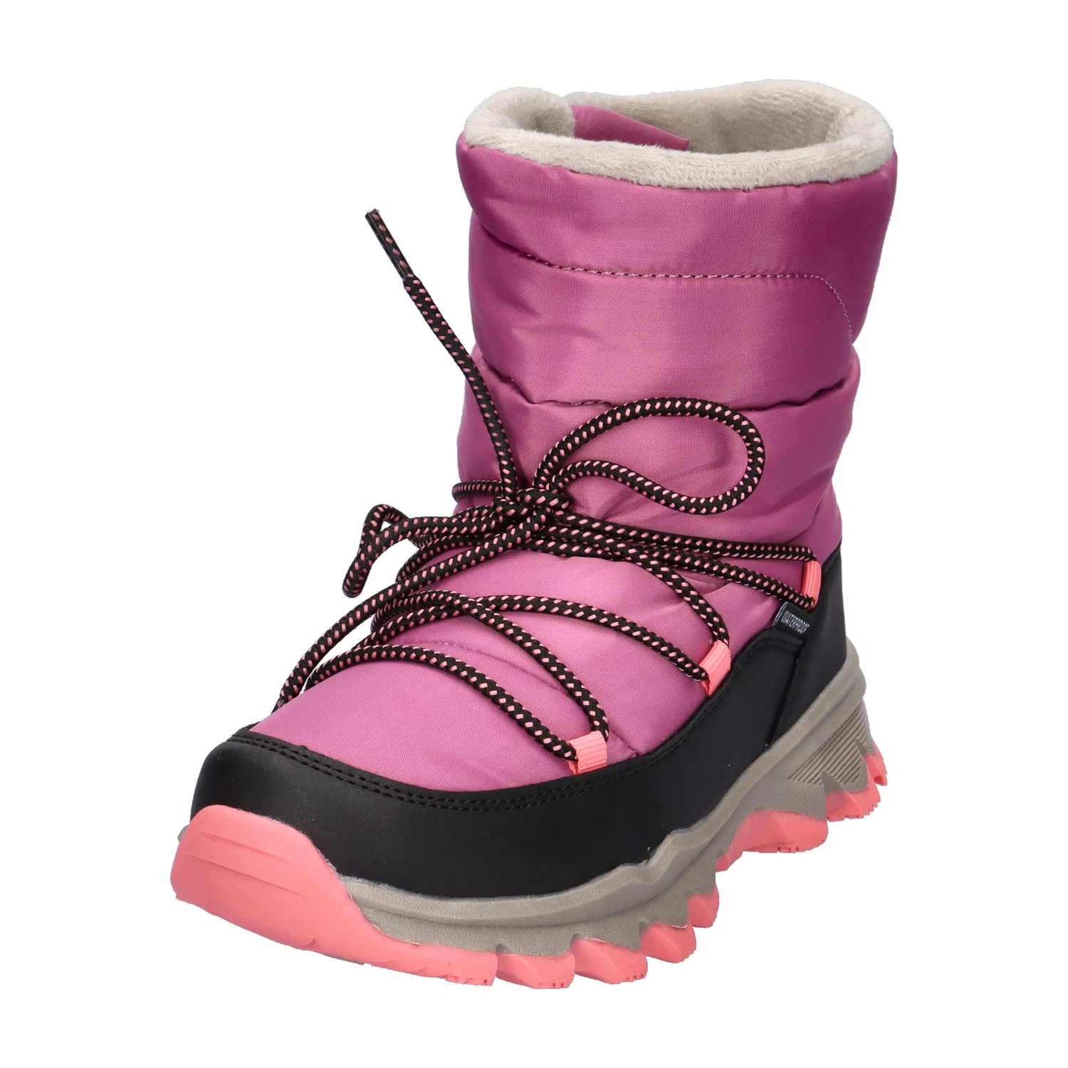 Детские зимние ботинки для мальчиков с мембраной Catay WP Cmp, Royal Purple / Pink / Grey — фото 4