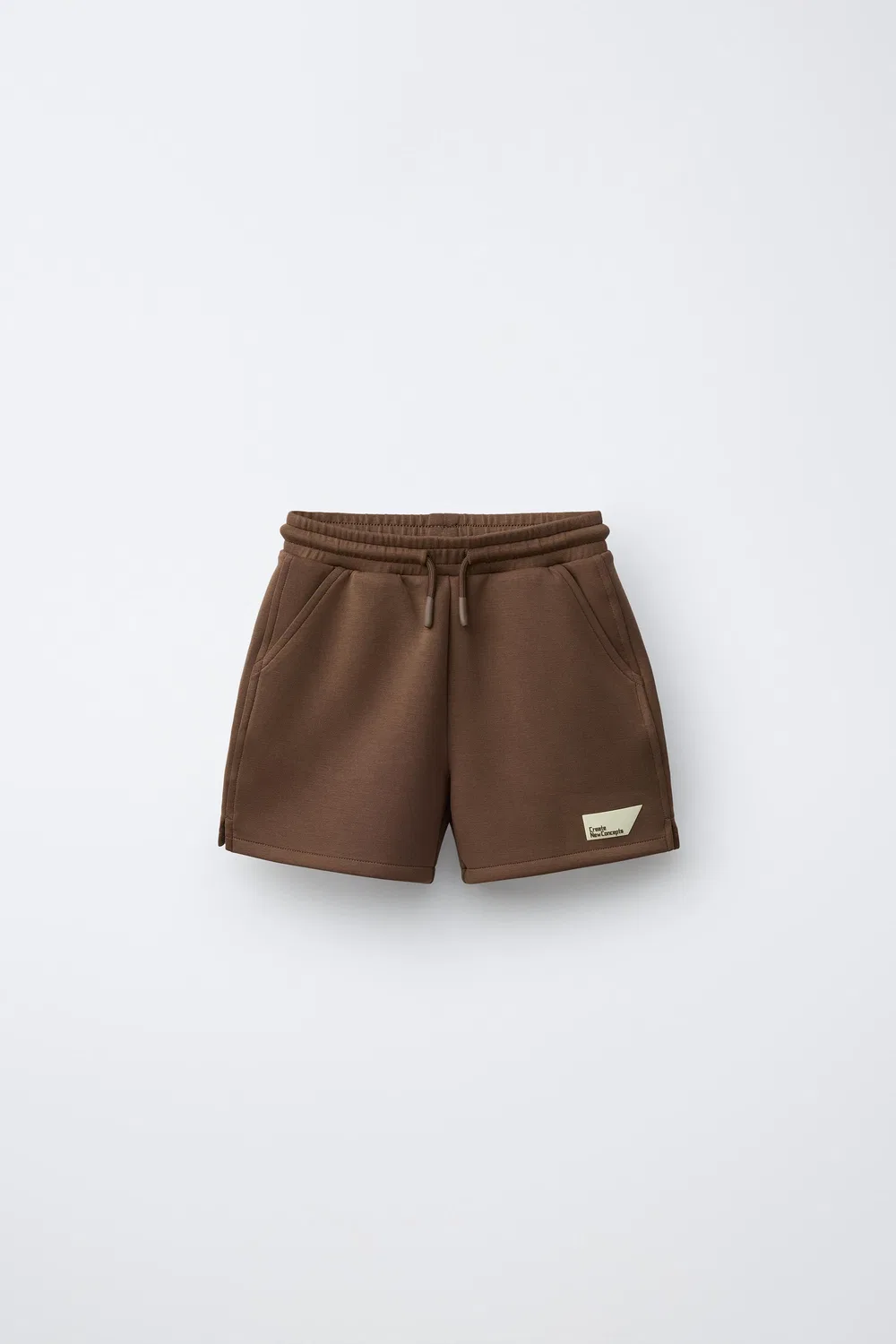 Бермудские шорты из трикотажа с этикеткой ZARA, Brown