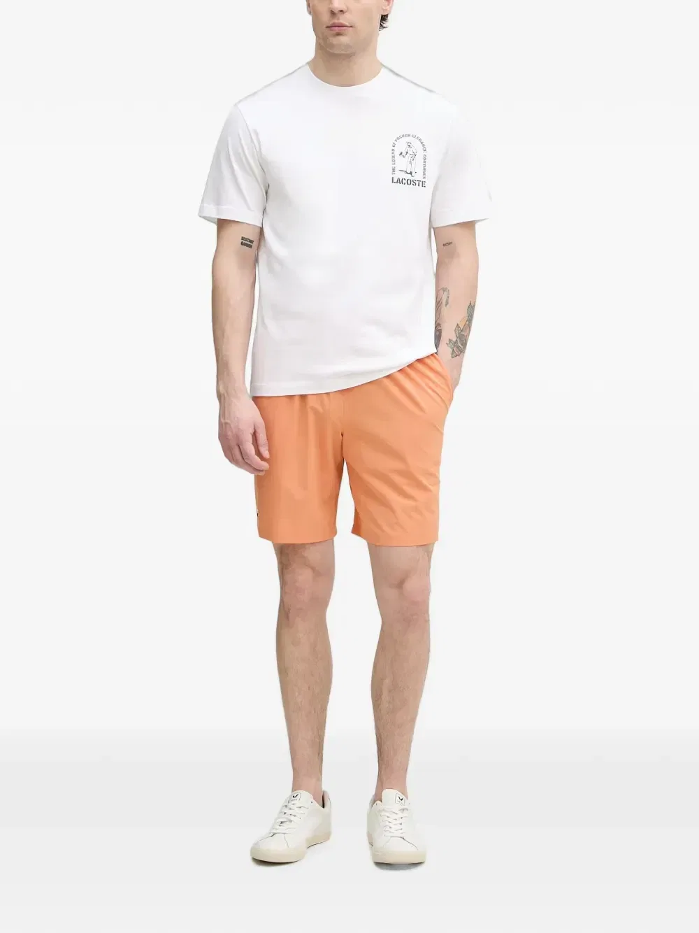Шорты Lacoste X Новак Джокович, оранжевый — фото 2