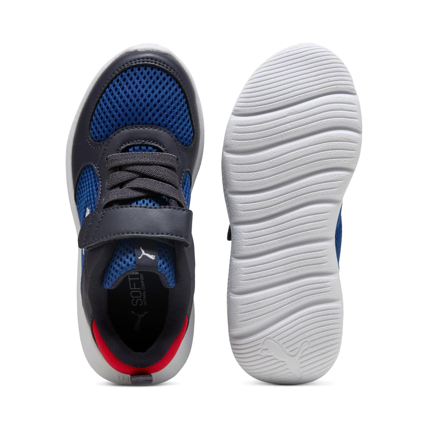 Детские кроссовки с комбинированной застежкой PUMA FUN RACER 2 AC PS, New Navy/PUMA White/Clyde Royal — фото 4