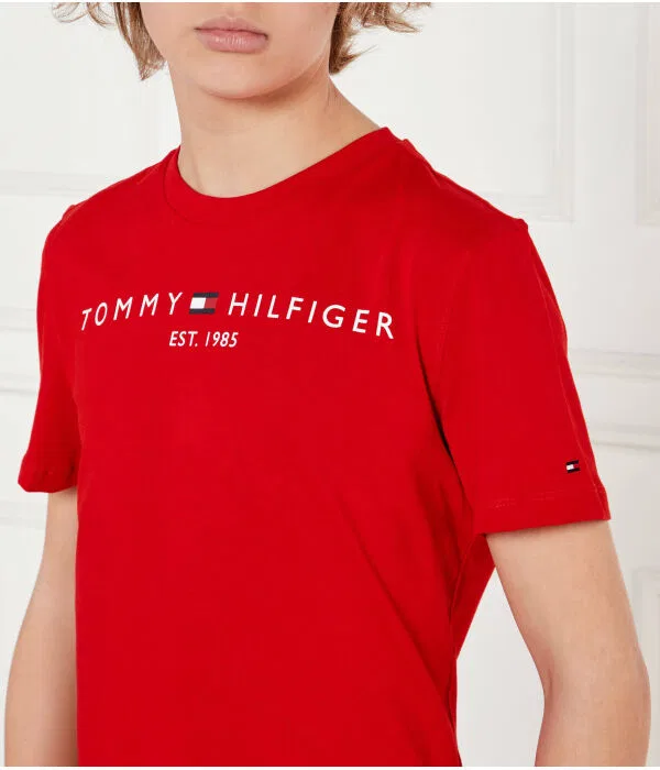 Детская футболка с круглым вырезом Tommy Hilfiger, красный — фото 4