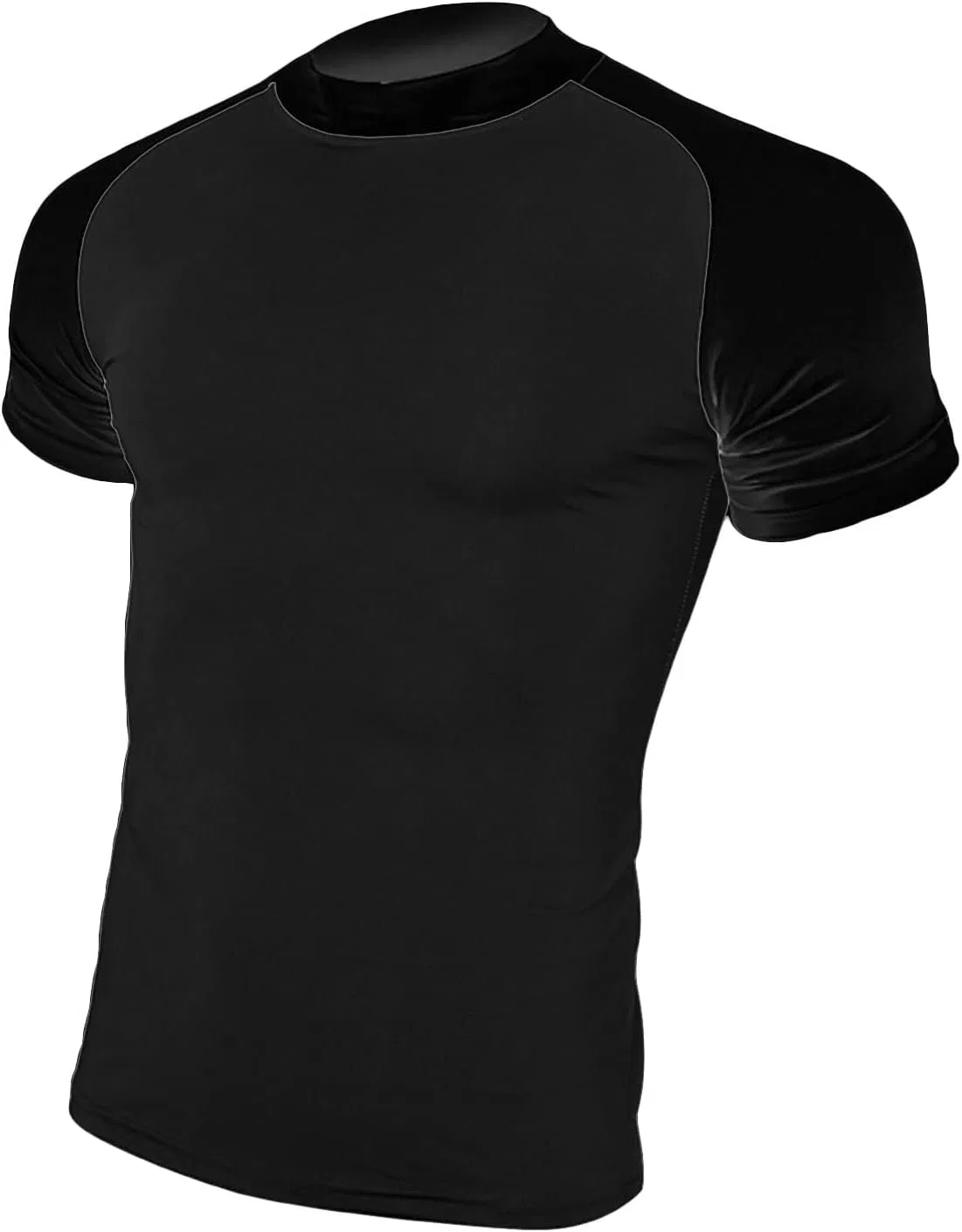 Мужская хлопковая футболка с цветовым блоком, Black