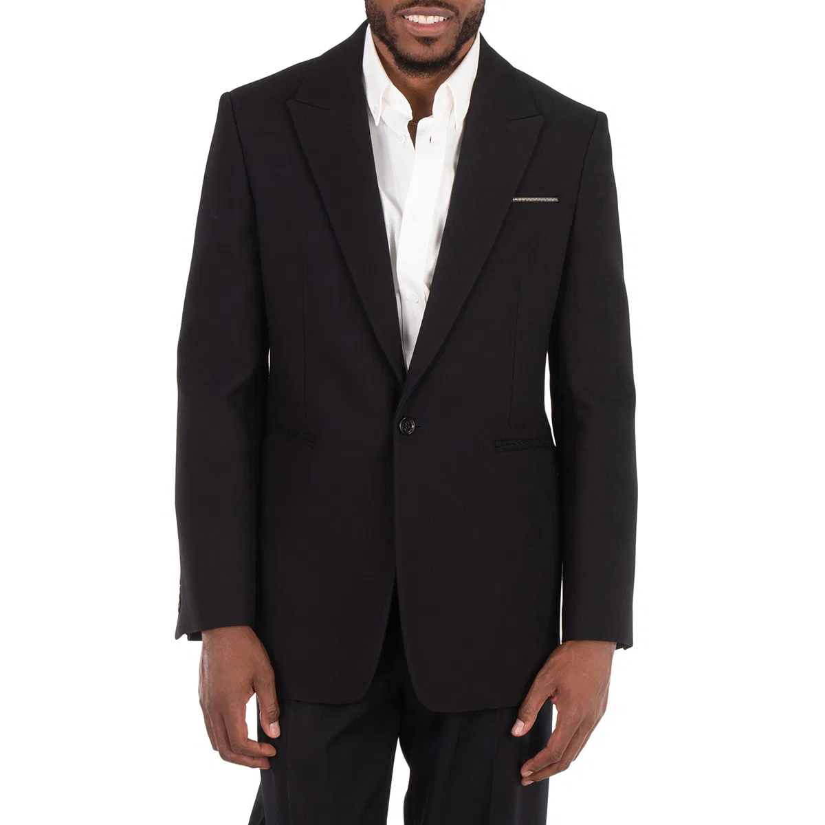 Пиджак однобортный шерстяной Single-Breasted Wool Tailored Jacket Burberry, Black