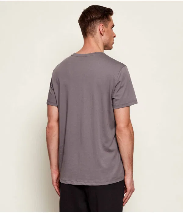 Мужская футболка хлопковая T-Shirt rn 365 BOSS, серый — фото 3