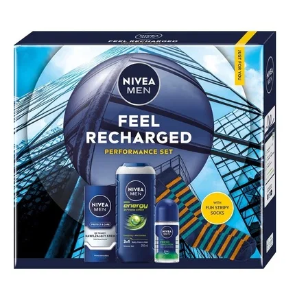 Набор для ухода за кожей увлажняющий Nivea Men, 375 мл