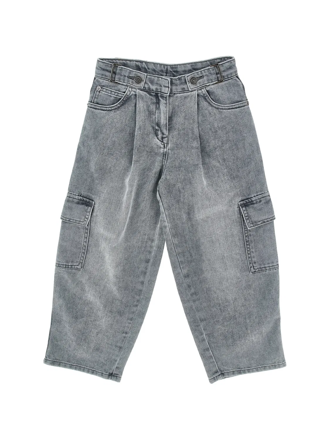 Джинсы карго со складками Ermanno Scervino Junior, серый