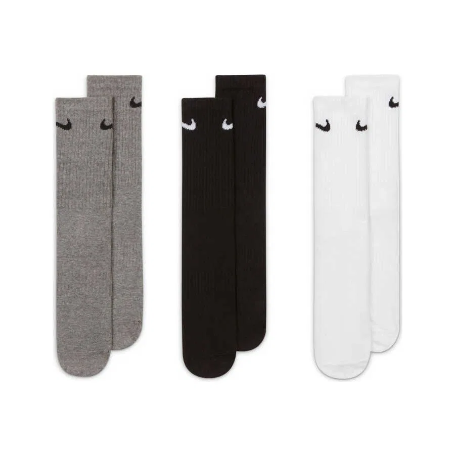 Спортивные носки Everyday Lightweight Crew Nike, Бело-серо-черный — фото 2