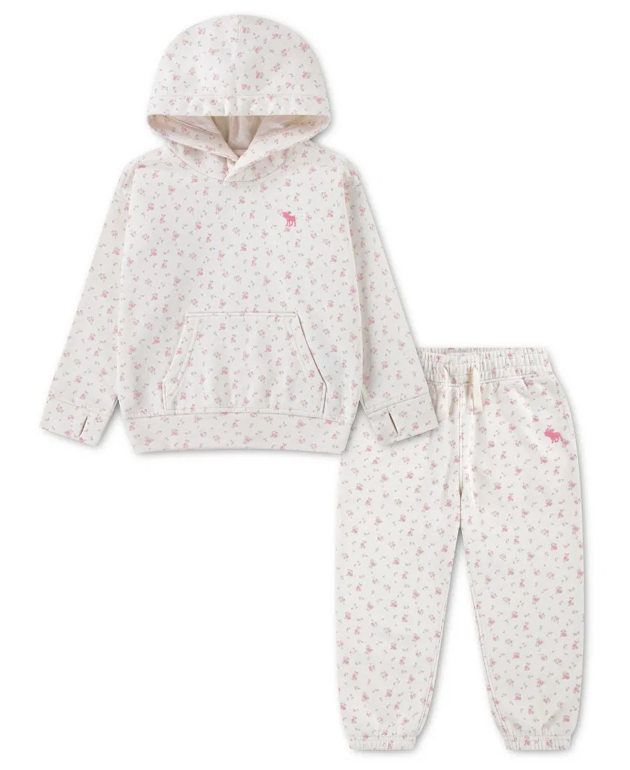 Комплект из худи и брюк с принтом, модель Essential Hoodie and Pants abercrombie kids, Jet Stream