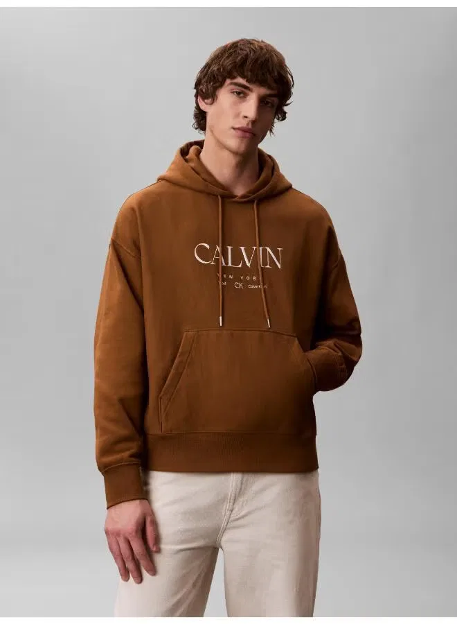 Худи с графическим принтом Calvin Klein, бронзово-золотой — фото 3