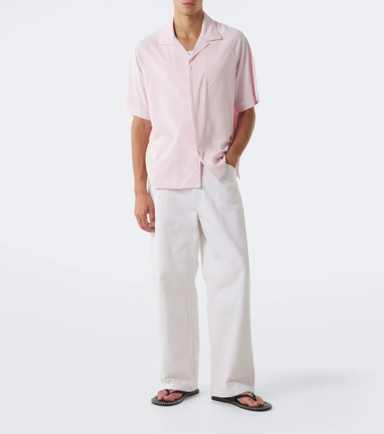 Джерси-рубашка-боулинг от Jacquemus Jean Atelier, розовый — фото 2