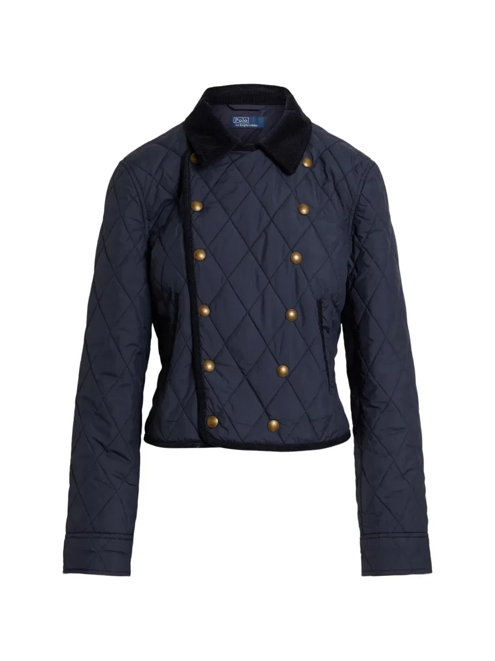 Двубортная стеганая куртка POLO RALPH LAUREN, синий