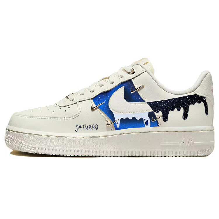 Кроссовки Nike Air Force 1 Skateboard Shoes Women's Low-Top White Blue