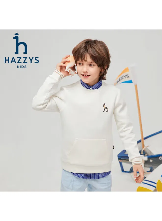 Свитшот классический с круглым вымрезом Hazzys, белый