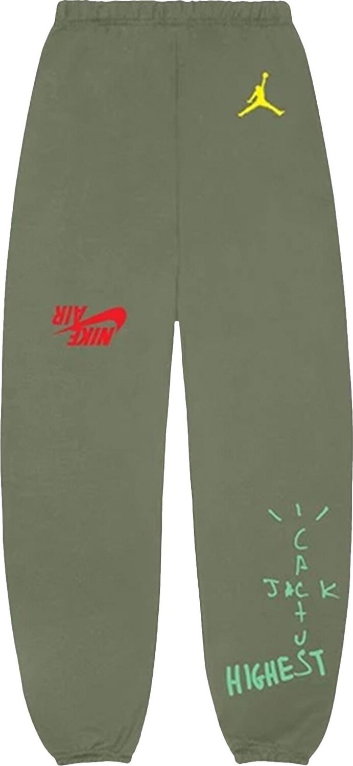 

Спортивные брюки Cactus Jack by Travis Scott x Air Jordan Highest Sweatpant 'Green', зеленый