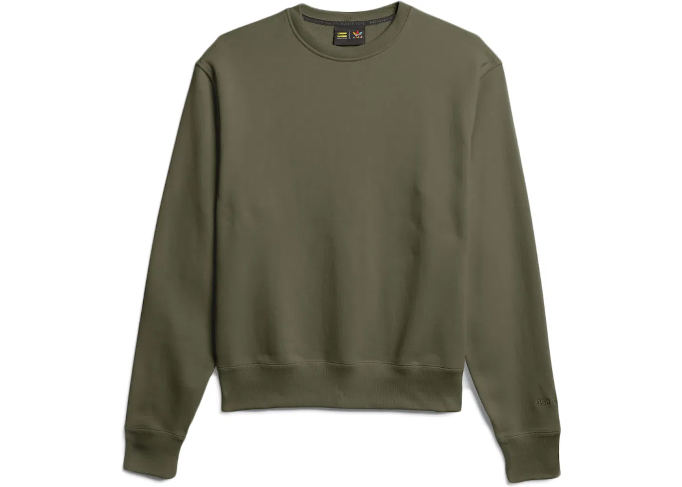 Детский свитшот с круглым вырезом Adidas Pharrell Williams Basics Crewneck Sweatshirt, Olive Cargo
