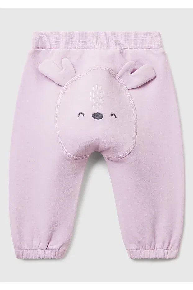 Детские спортивные штаны для девочек с принтом Benetton, Lilac