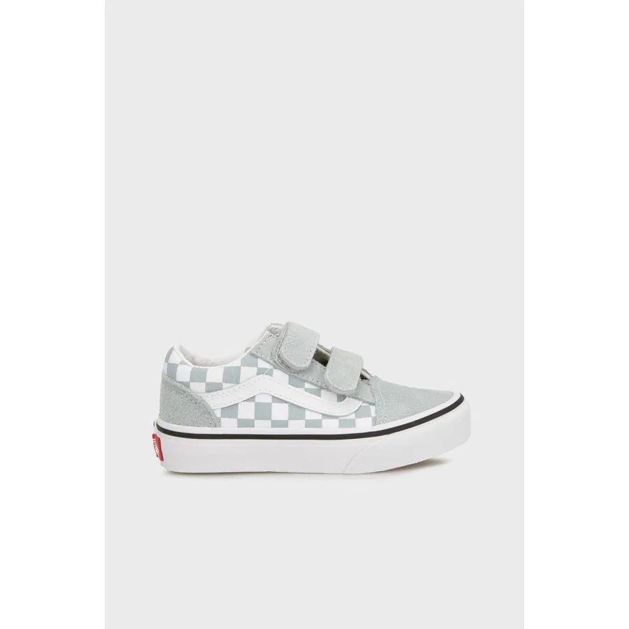 Кеды Vans Old Skool V Kareli Süet Sneaker, Кремовый/Светло-зеленый