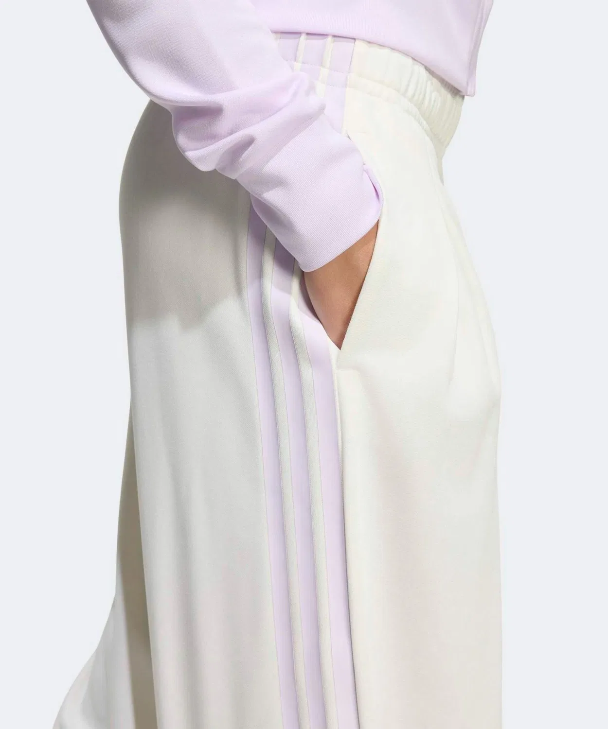 Женские спортивные брюки с плиссировкой Tiro Three Stripes Adidas, Белый — фото 4