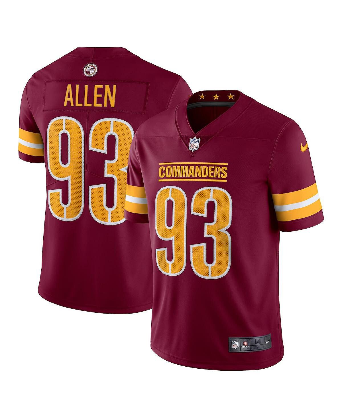 

Мужская джерси jonathan allen burgundy washington commanders vapor limited Nike