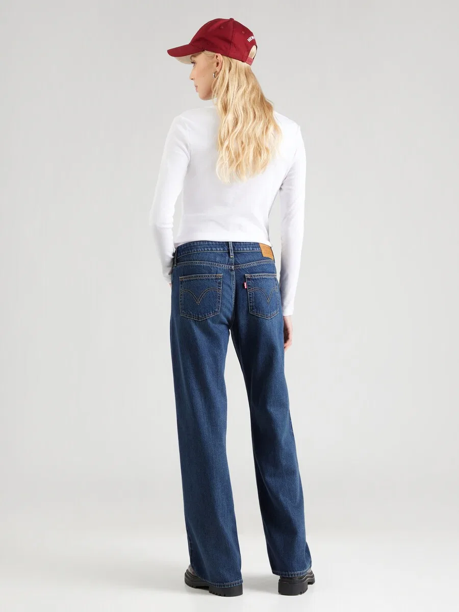 Джинсы LEVI'S свободного кроя 'LOW LOOSE' темно-синего цвета — фото 4