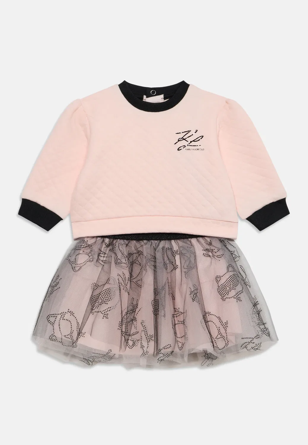 Комплект - толстовка Karl Lagerfeld Kids, Noir/Rose