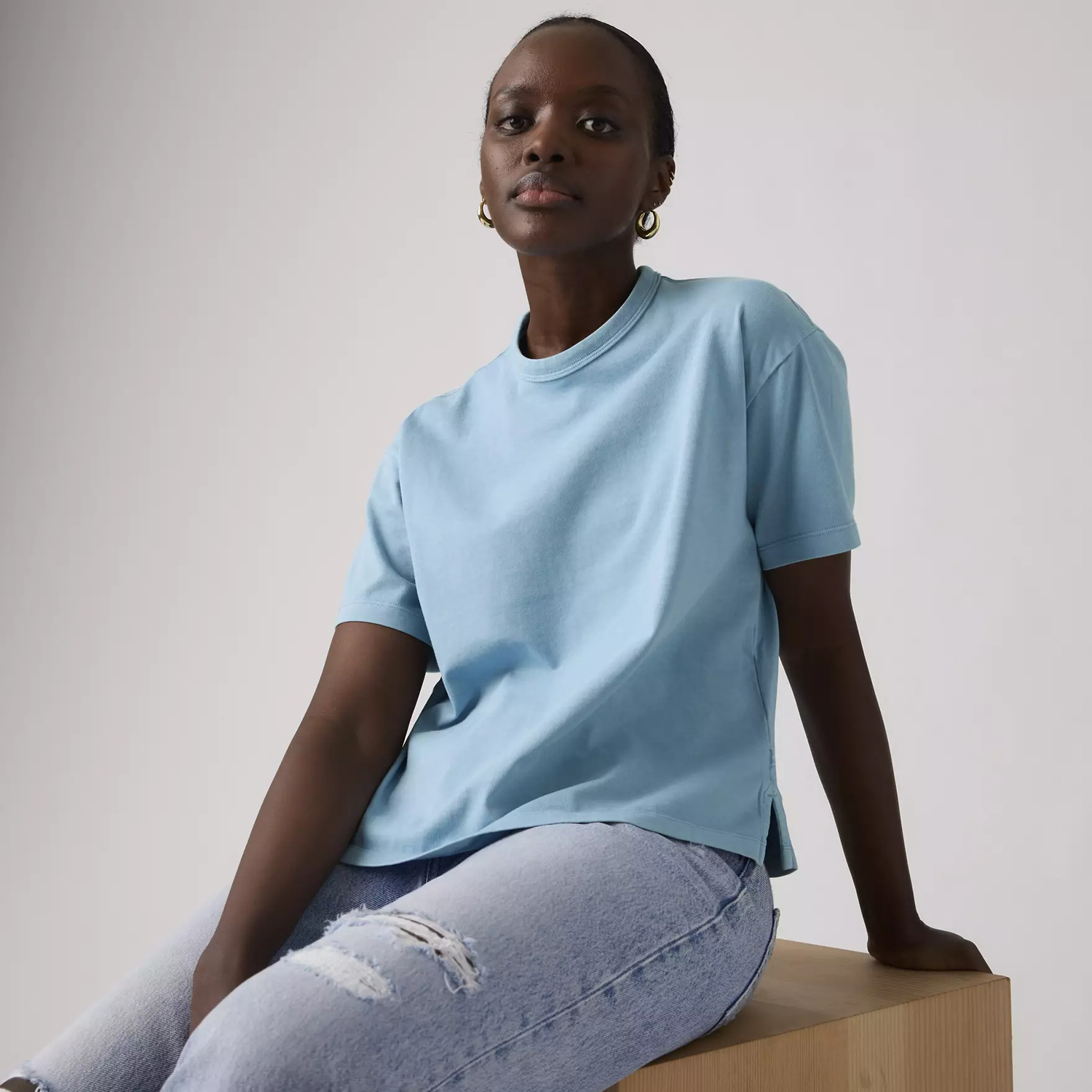 Футболка Levi's Premium Vintage Garment Dye Short-sleeve, синий — фото 4